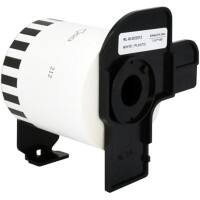 QL Etiketrol Compatibel Brother DK-22212 5BD22212T-WT Zelfklevend Zwart op Wit 90 x 91 mm