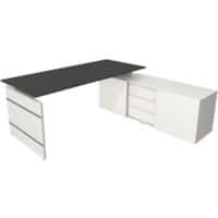 Bureau Kerkmann Form 4 En forme de L Blanc 1950 x 1770 x 740 mm