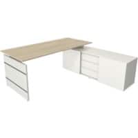 Bureau Kerkmann Form 4 En forme de L Blanc 1950 x 1770 x 740 mm