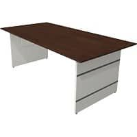 Bureau assis-debout Kerkmann Form 4 Rectangulaire Réglable en hauteur Blanc 2 000 x 1 000 x 760 mm