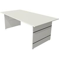 Bureau assis-debout Kerkmann Form 4 Rectangulaire Réglable en hauteur Blanc 2 000 x 1 000 x 760 mm