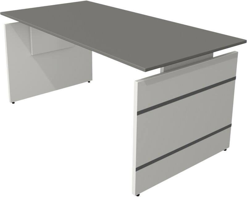 Bureau Kerkmann Form 4 Rectangulaire Graphite Joue 1600 (L) x 800 (P) x 760 (H) mm