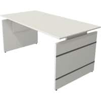 Bureau assis-debout Kerkmann Form 4 Rectangulaire Réglable en hauteur Blanc 1600 x 800 x 760 mm