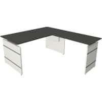 Bureau assis-debout Kerkmann Form 4 En forme de L Réglable en hauteur Blanc 1600 x 1800 x 760 mm