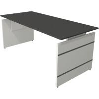 Bureau assis-debout Kerkmann Form 4 Rectangulaire Réglable en hauteur Blanc 1800 x 800 x 760 mm