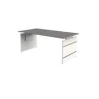 Kerkmann Zit-sta-bureau Form 4 Hoogteverstelbaar Rechthoekig Wit 1,800 x 800 x 760 mm