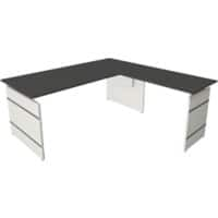 Bureau assis-debout Kerkmann Form 4 En forme de L Réglable en hauteur Blanc 1800 x 1800 x 760 mm