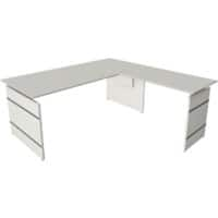 Bureau assis-debout Kerkmann Form 4 En forme de L Réglable en hauteur Blanc 1800 x 1800 x 760 mm