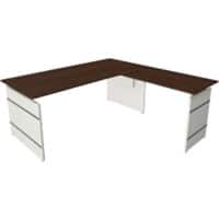 Bureau assis-debout Kerkmann Form 4 En forme de L Réglable en hauteur Blanc 1800 x 1800 x 760 mm