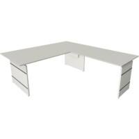 Bureau assis-debout Kerkmann Form 4 En forme de L Réglable en hauteur Blanc 2000 x 2200 x 760 mm