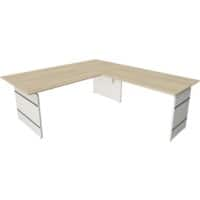 Bureau assis-debout Kerkmann Form 4 En forme de L Réglable en hauteur Blanc 2000 x 2200 x 760 mm