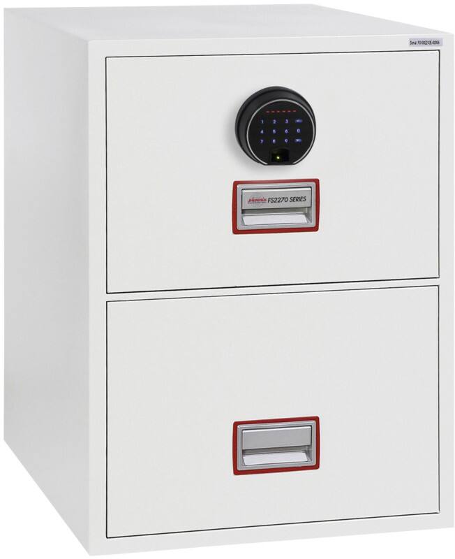 Armoire de classement Phoenix FS2272F Serrure à empreintes digitales Blanc 57 x 70 x 76,5 cm
