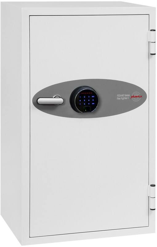 Coffre-fort pour médias Phoenix FS0444F Serrure à empreintes digitales Blanc 65,5 x 56 x 116 cm