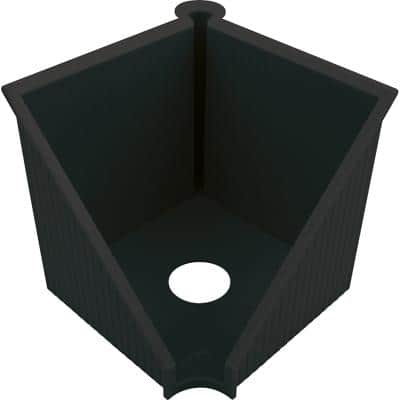 helit Notitiedoos Zwart 250 PS (Polystyreen) 12,7 x 12,7 x 12 cm