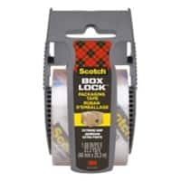 Ruban adhésif d'emballage avec dévidoir Scotch Box Lock Transparent Super Fort 48 (B) mm x 20,3 m (L)  PP (Polypropylène) 78,8 Microns