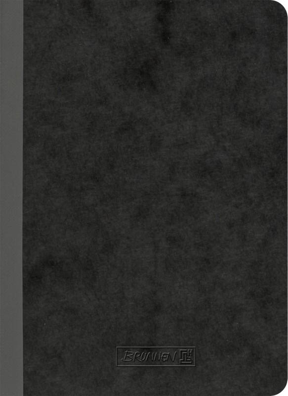 BRUNNEN Schrijfblok A6 Geruit Softcover Soepele kaft Zwart Niet geperforeerd 192 Pagina's 96 Vellen