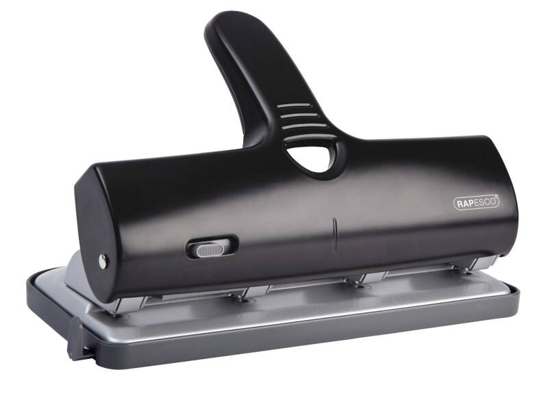 Perforatrice Rapesco 4 Perforations Aluminium 40 Feuilles ALU 40 Argenté, noir