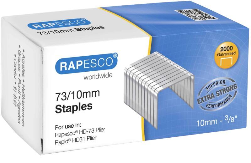 Agrafes Rapesco Extra Strong 73/10 1260 Acier Argenté 2000 Unités