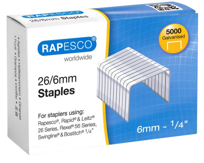 Rapesco Nietjes 26/6 S11662Z3 Staal Zilver 5000 Nietjes