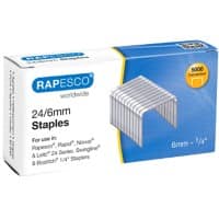 Agrafes Rapesco 24/6 S24602Z3 Acier Argenté 5000 Unités