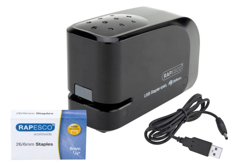 Rapesco Nietmachine 626EL Halve strip 15 Vellen Zwart 26/6 ABS (Acrylonitril-butadieen-styreen)