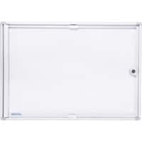 Vitrine Maul MAULextraslim Magnétique 2 x A4 Verrouillable Intérieur 49 (L) x 35,1 (H) cm Argenté