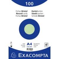 Exacompta Indexkaarten 10346E A4 Groen 21 x 29,7 x 2,3 cm Pak van 10