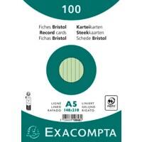 Exacompta Indexkaarten 10848SE A5 Groen 15 x 21,2 x 2,5 cm Pak van 10