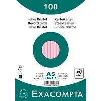 Exacompta Indexkaarten 10838SE A5 Roze 15 x 21,2 x 2,5 cm Pak van 10