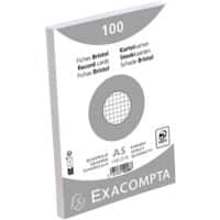 Exacompta Indexkaarten 10208E A5 Wit 15 x 21,2 x 2,5 cm Pak van 10