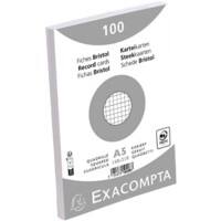 Exacompta Indexkaarten 10208E A5 Wit 15 x 21,2 x 2,5 cm Pak van 10