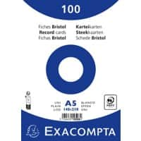 Fiches Exacompta 10508E A5 Blanc 15 x 21,2 x 2,5 cm 10 unités