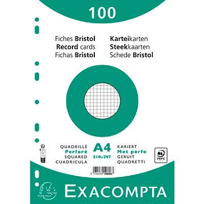 Exacompta Indexkaarten 10606E A4 Wit 21 x 29,7 x 2,3 cm Pak van 10
