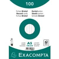 Fiches Exacompta 10808SE A5 Blanc 15 x 21,2 x 2,5 cm 10 unités