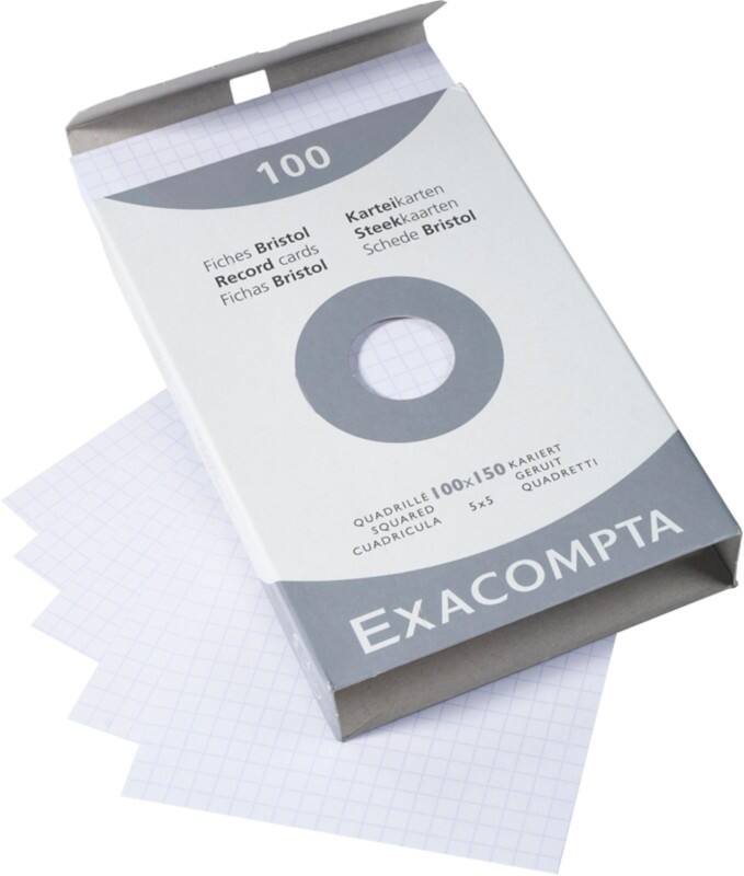Exacompta Indexkaarten 13202E 100 x 150 mm Wit 10,2 x 15,3 x 2,5 cm Pak van 10