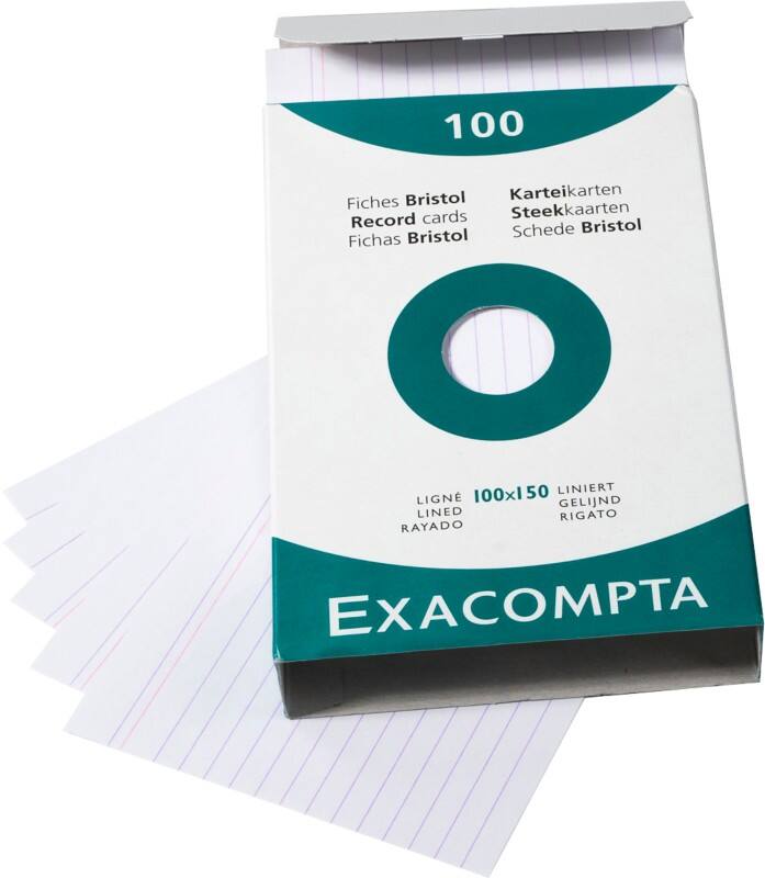 Exacompta Indexkaarten 13802X A6 Wit 10,2 x 15,3 x 2,5 cm Pak van 10