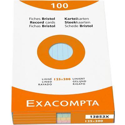 Exacompta Indexkaarten 13853X 125 x 200 mm Kleurenassortiment 12,7 x 20,3 x 2,5 cm Pak van 12