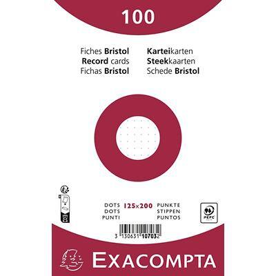 Exacompta Indexkaarten 10703E 125 x 200 mm Wit 12,7 x 20,3 x 2,5 cm Pak van 12