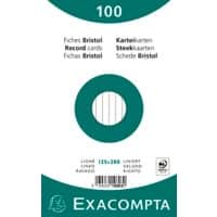 Exacompta Indexkaarten 10803X 125 x 200 mm Wit 12,7 x 20,3 x 2,5 cm Pak van 12