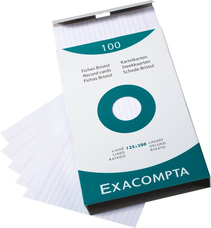 Fiches Exacompta 13803X 125 x 200 mm Blanc 12,7 x 20,3 x 2,5 cm 12 unités