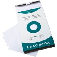 Fiches Exacompta 13803X 125 x 200 mm Blanc 12,7 x 20,3 x 2,5 cm 12 unités