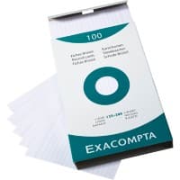 Exacompta Indexkaarten 13803X 125 x 200 mm Wit 12,7 x 20,3 x 2,5 cm Pak van 12