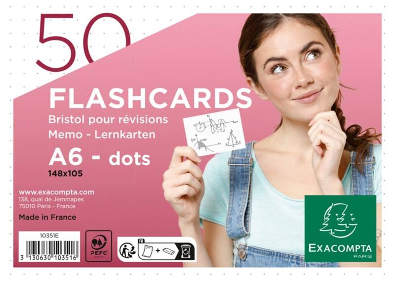 Fiches Exacompta 10351E A6 Blanc 10,5 x 14,8 x 1,3 cm 19 unités