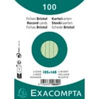 Fiches Exacompta 10849SE A6 Vert 10,7 x 15 x 2,5 cm 20 unités