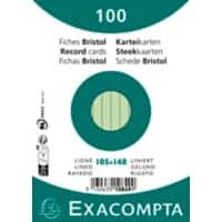 Exacompta Indexkaarten 10849SE A6 Groen 10,7 x 15 x 2,5 cm Pak van 20