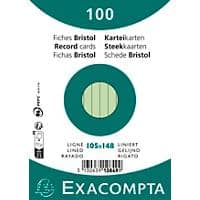 Exacompta Indexkaarten 10849SE A6 Groen 10,7 x 15 x 2,5 cm Pak van 20