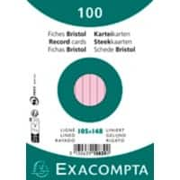 Fiches Exacompta 10839SE A6 Rose 10,7 x 15 x 2,5 cm 20 unités