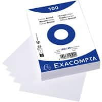 Fiches Exacompta 10502E 100 x 150 mm Blanc 10,2 x 15,3 x 2,5 cm 20 unités