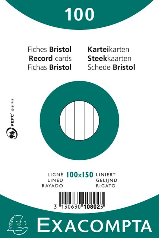 Fiches Exacompta 10802X A6 Blanc 10 x 15 x 2,3 cm 20 unités