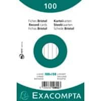 Exacompta Indexkaarten 10802X A6 Wit 10 x 15 x 2,3 cm Pak van 20